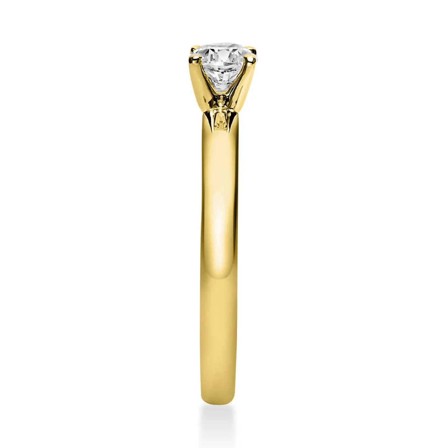 Solitär Ring Damenring 585 Gold Gelbgold Diamant Brillant 0,40 Ct. 4er-Krappe