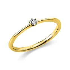 Solitär Ring Damenring 585 Gold Gelbgold Diamant Brillant 0,70 Ct. 6er-Krappe