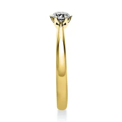 Solitär Ring Damenring 750 Gold Gelbgold mit Diamant Brillant 0,25 Ct 6er-Krappe