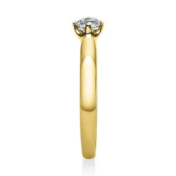 Solitär Ring Damenring 585 Gold Gelbgold mit Diamant Brillant 0,25 Ct 4er-Krappe
