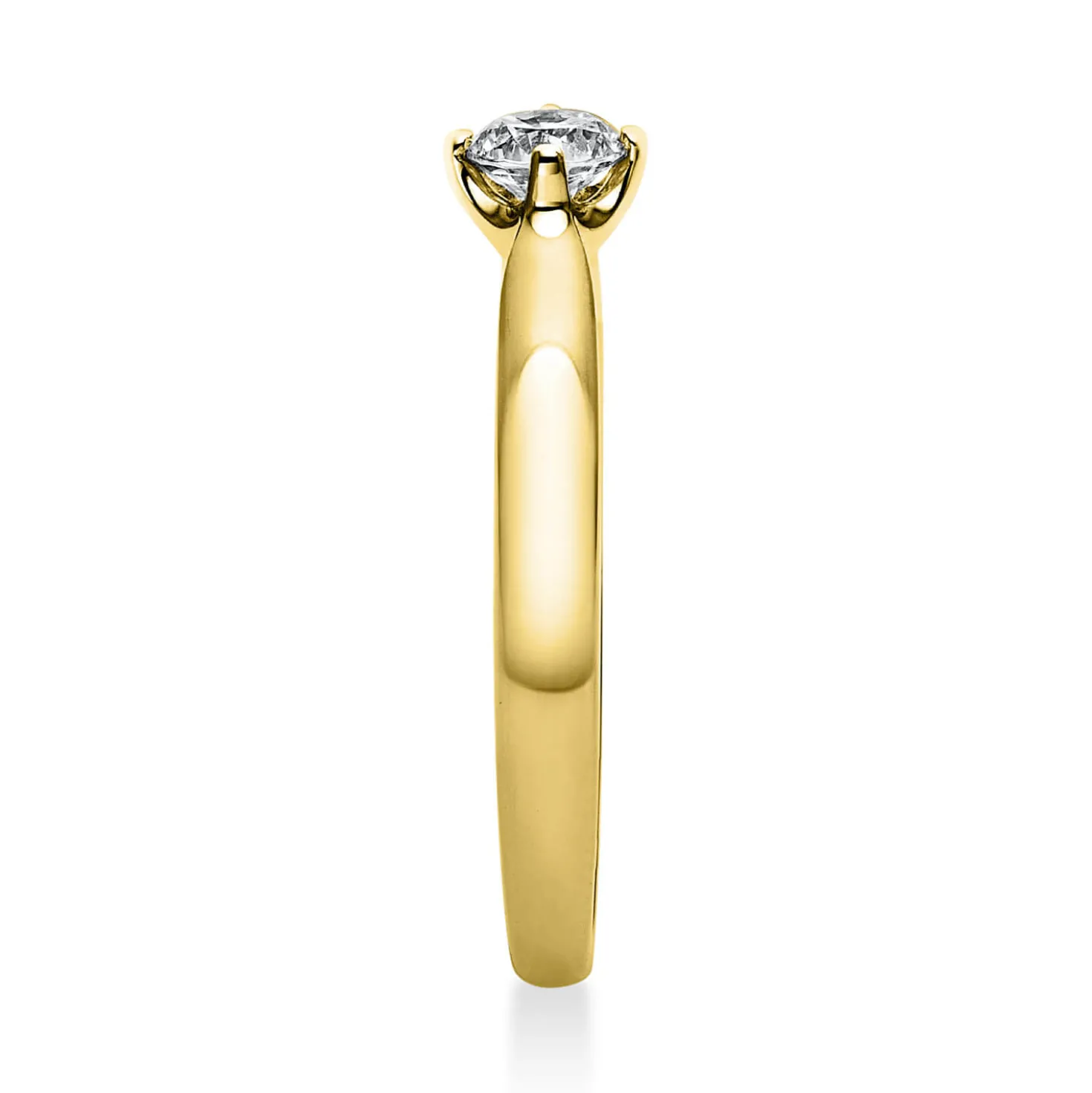 Solitär Ring Damenring 585 Gold Gelbgold mit Diamant Brillant 0,25 Ct 4er-Krappe