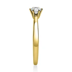Solitär Ring Damenring 750 Gold Gelbgold mit Diamant Brillant 0,25 Ct 6er-Krappe