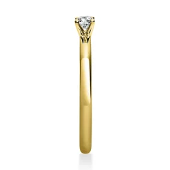 Solitär Ring Damenring 750 Gold Gelbgold mit Diamant Brillant 0,15 Ct 4er-Krappe