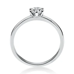 Solitär Ring Damenring 750 Gold Weißgold Diamant Brillant 0,40 Ct. 6er-Krappe