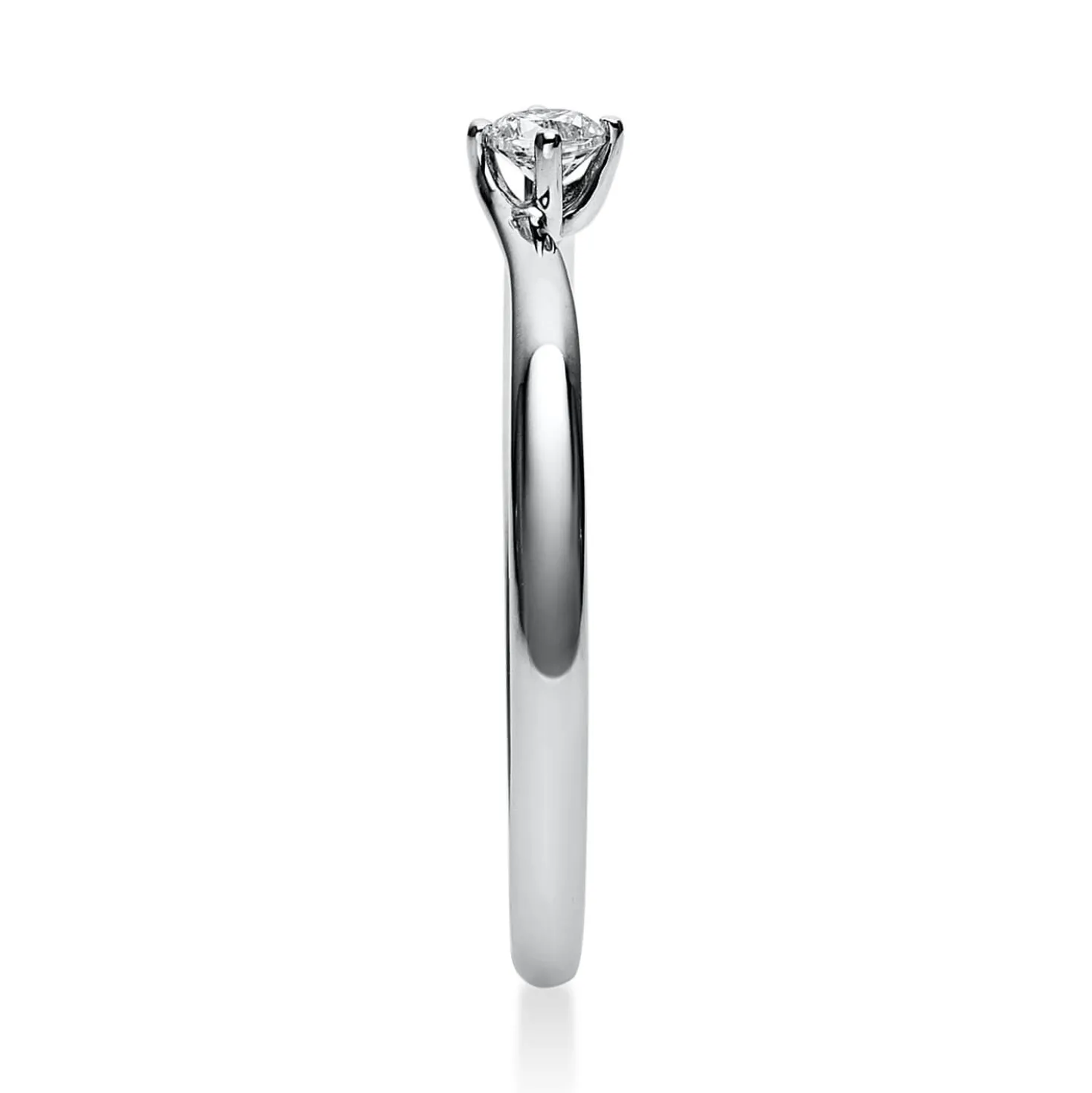 Solitär Ring Damenring 750 Gold Weißgold Diamant Brillant 0,10 Ct. 4er-Krappe