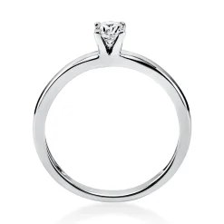 Solitär Ring Damenring 750 Gold Weißgold Diamant Brillant 0,20 Ct. 4er-Krappe