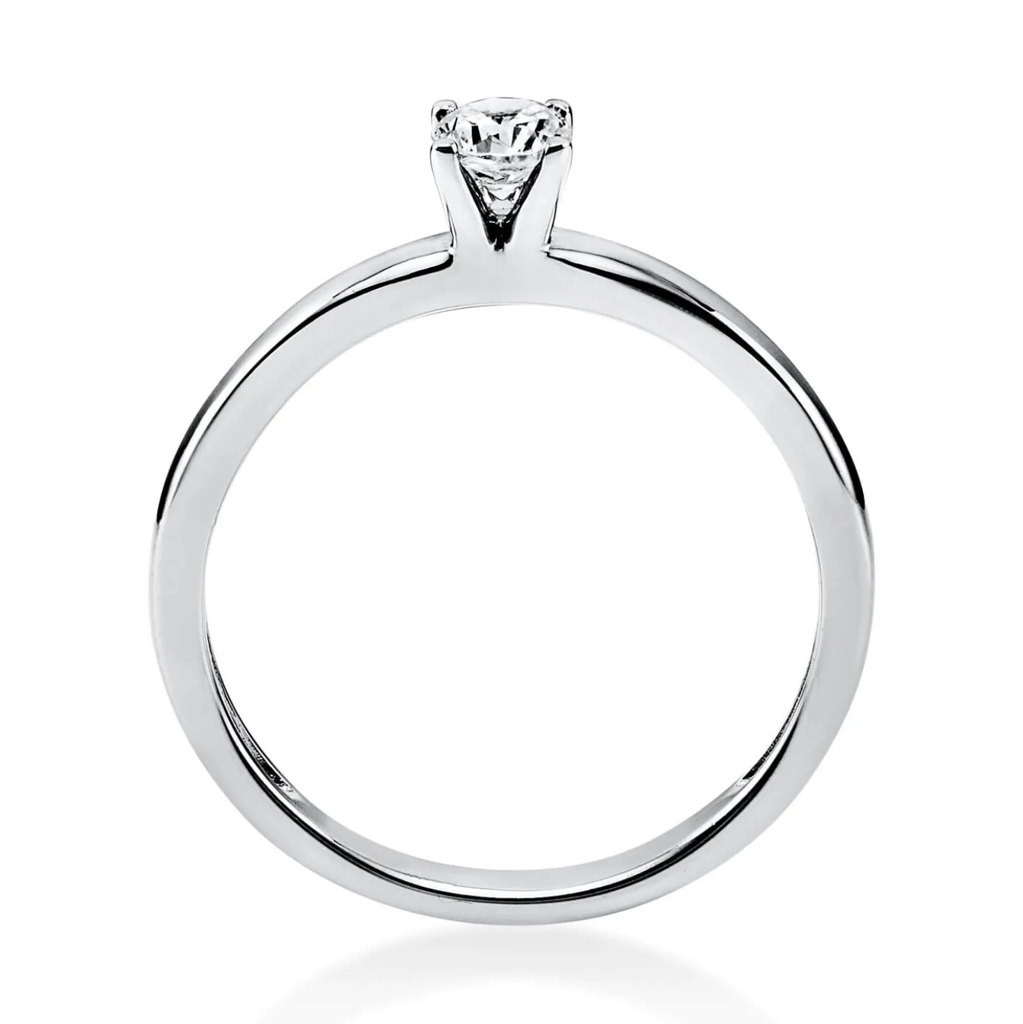Solitär Ring Damenring 585 Gold Weißgold Diamant Brillant 0,20 Ct. 4er-Krappe