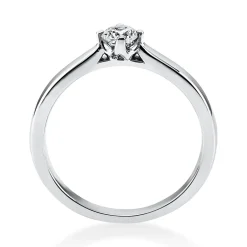 Solitär Ring Damenring 750 Gold Weißgold Diamant Brillant 0,20 Ct. 4er-Krappe