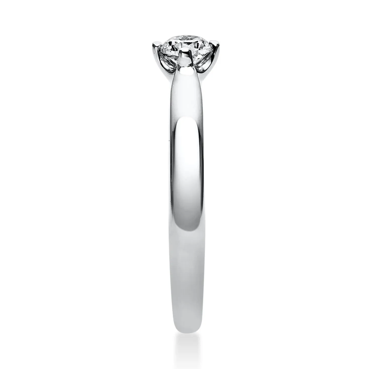 Solitär Ring Damenring 750 Gold Weißgold Diamant Brillant 0,20 Ct. 4er-Krappe