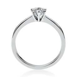 Solitär Ring Damenring 585 Gold Weißgold Diamant Brillant 0,50 Ct. 6er-Krappe