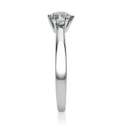 Solitär Ring Damenring 585 Gold Weißgold Diamant Brillant 0,50 Ct. 6er-Krappe