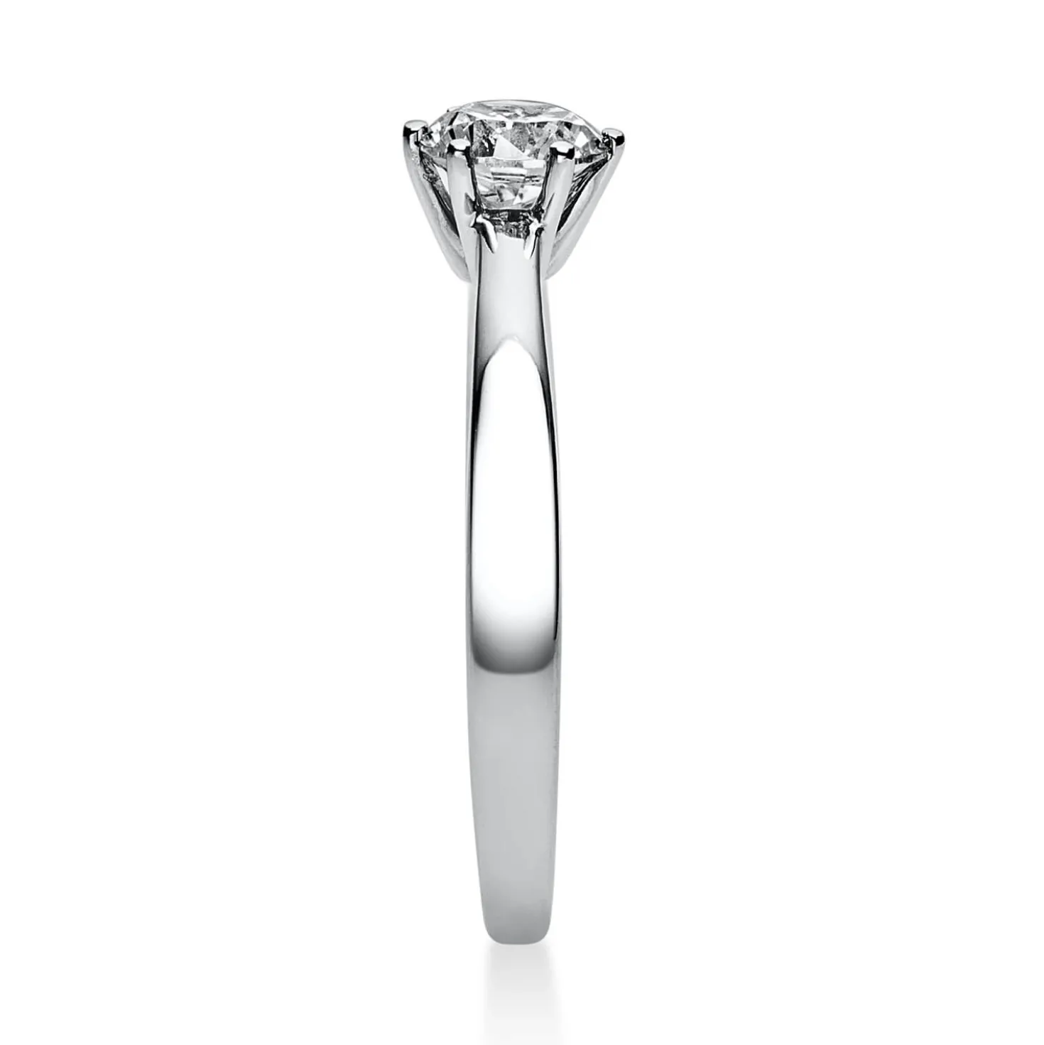 Solitär Ring Damenring 750 Gold Weißgold Diamant Brillant 0,50 Ct. 6er-Krappe