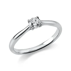 Solitär Ring Damenring 750 Gold Weißgold Diamant Brillant 0,30 Ct. 4er-Krappe