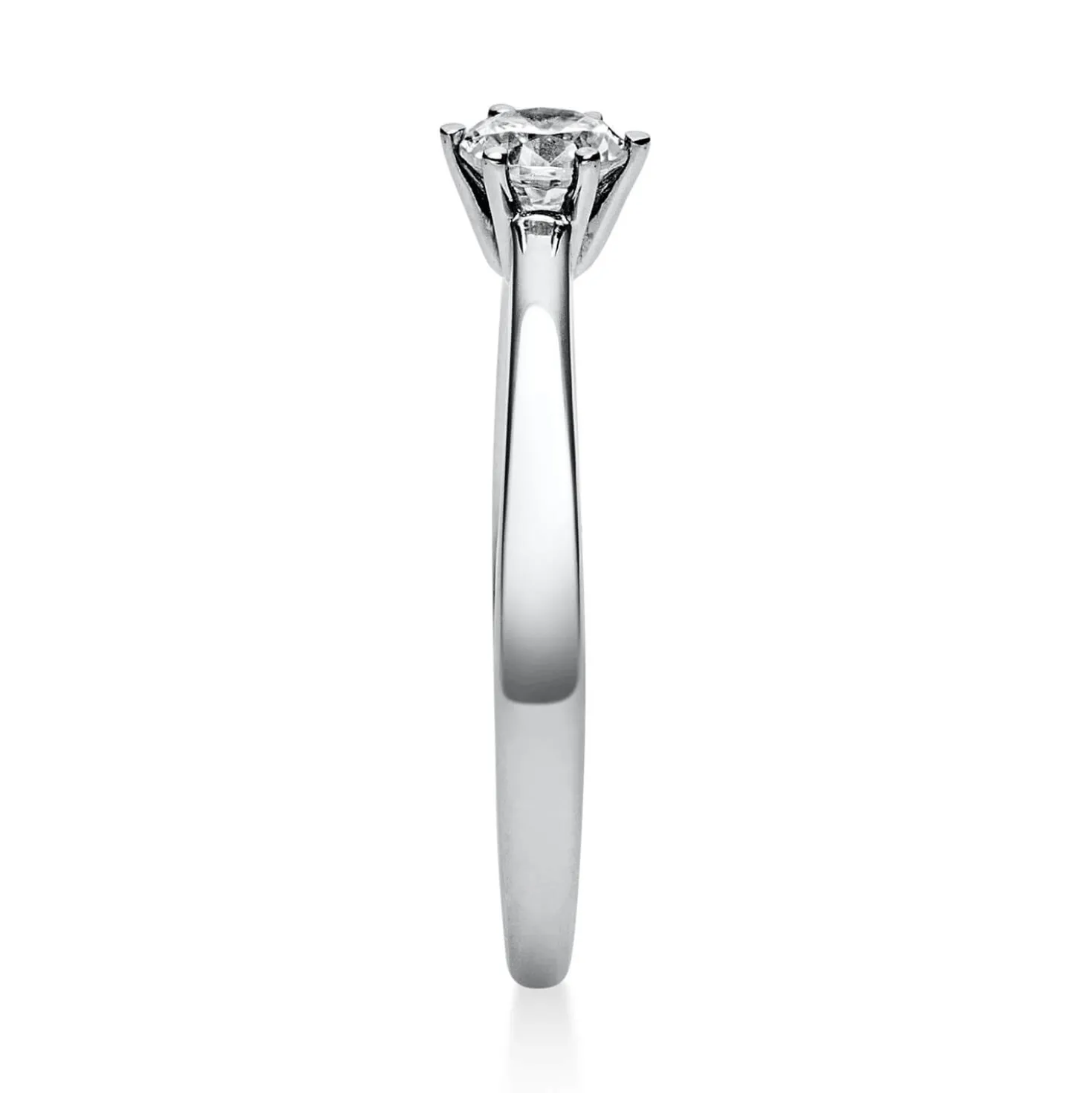 Solitär Ring Damenring 750 Gold Weißgold Diamant Brillant 0,30 Ct. 6er-Krappe