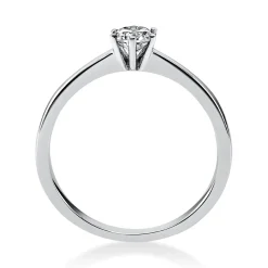 Solitär Ring Damenring 585 Gold Weißgold Diamant Brillant 0,30 Ct. 6er-Krappe