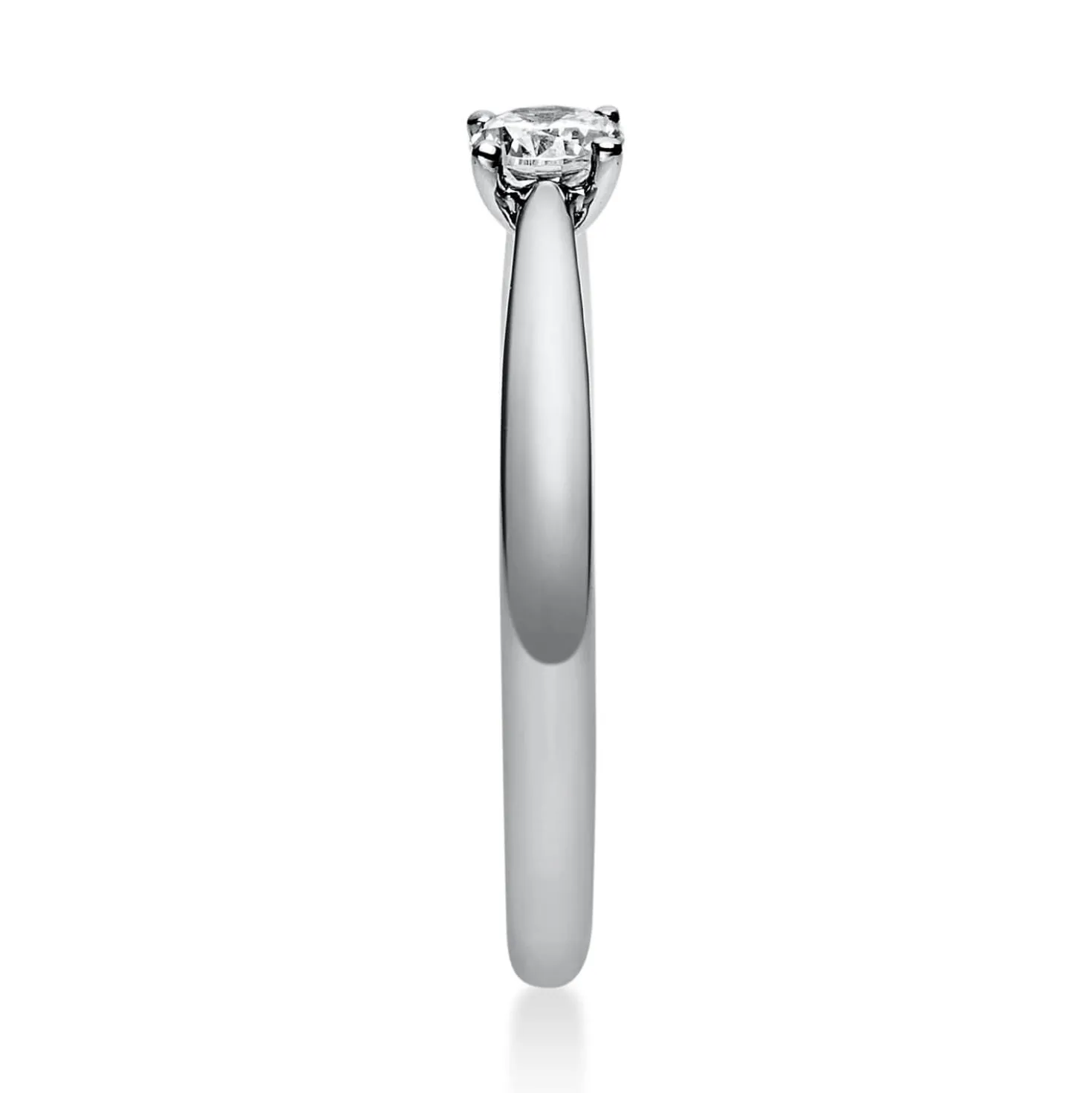 Solitär Ring Damenring 585 Gold Weißgold Diamant Brillant 0,20 Ct. 4er-Krappe
