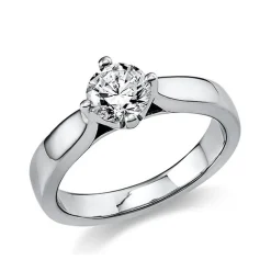 Solitär Ring Damenring 585 Gold Weißgold Diamant Brillant 0,70 Ct. 4er-Krappe
