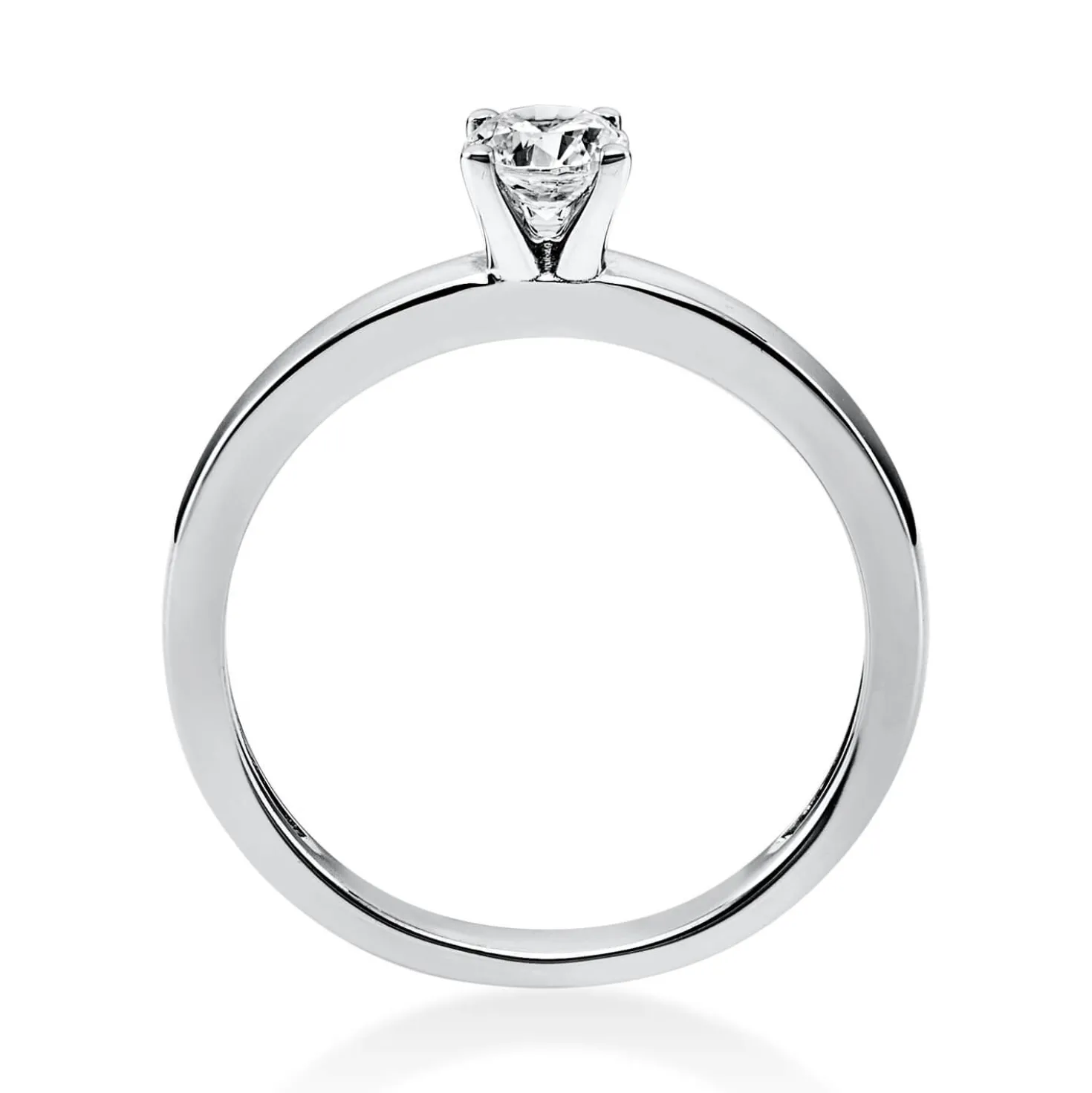 Solitär Ring Damenring 585 Gold Weißgold Diamant Brillant 0,30 Ct. 4er-Krappe