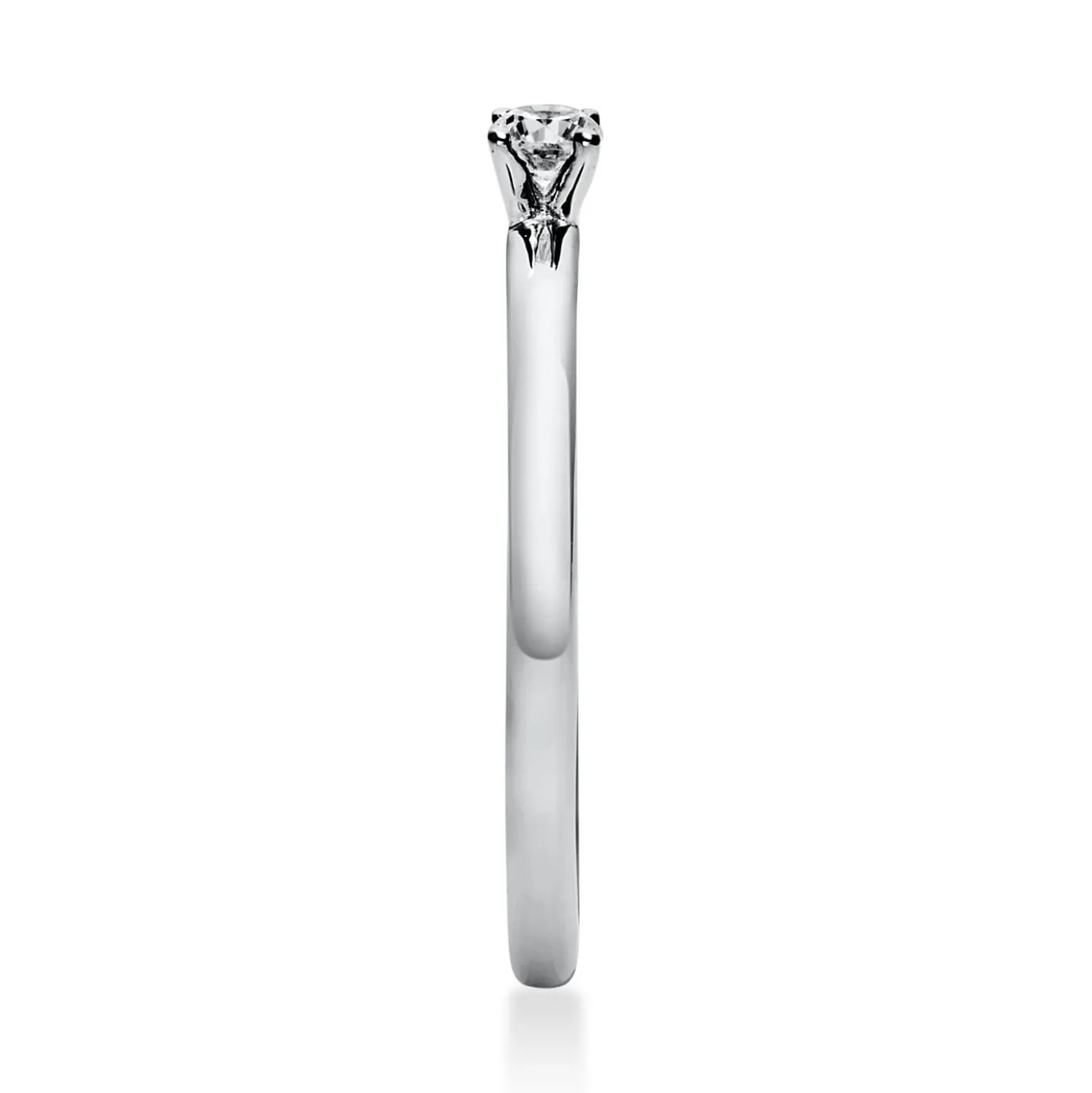 Solitär Ring Damenring 750 Gold Weißgold Diamant Brillant 0,10 Ct. 4er-Krappe