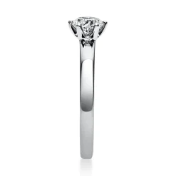 Solitär Ring Damenring 750 Gold Weißgold Diamant Brillant 0,50 Ct. 6er-Krappe
