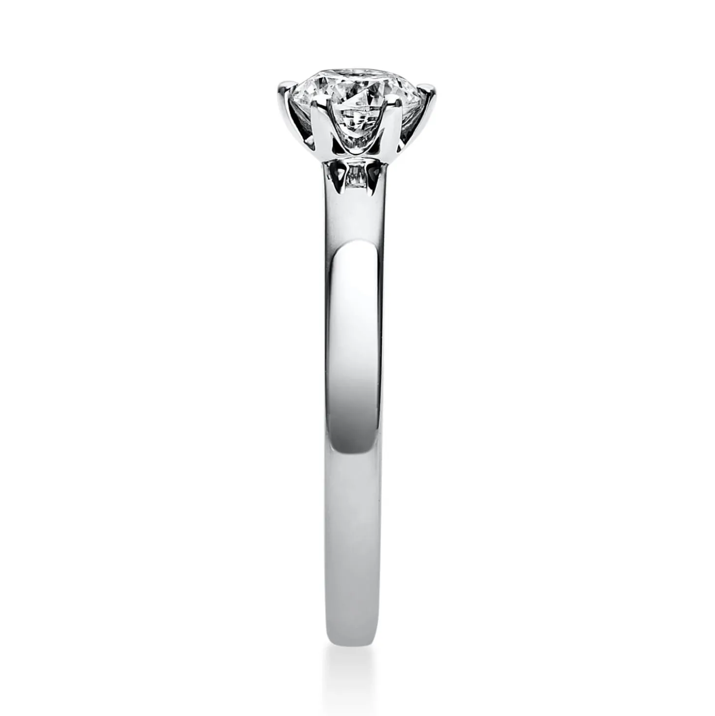 Solitär Ring Damenring 750 Gold Weißgold Diamant Brillant 0,50 Ct. 6er-Krappe