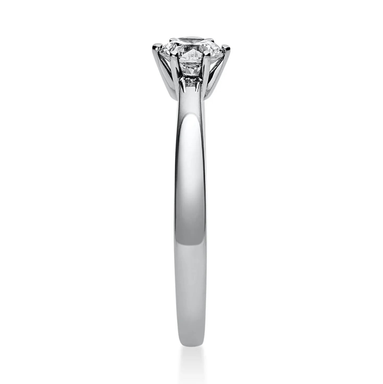 Solitär Ring Damenring 585 Gold Weißgold Diamant Brillant 0,40 Ct. 6er-Krappe