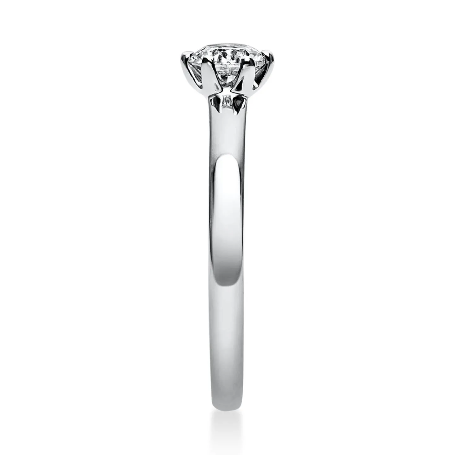 Solitär Ring Damenring 585 Gold Weißgold Diamant Brillant 0,40 Ct. 6er-Krappe