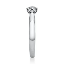 Solitär Ring Damenring 585 Gold Weißgold mit Diamant Brillant 0,25 Ct 4er-Krappe