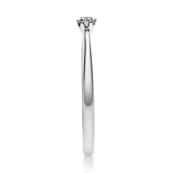 Solitär Ring Damenring 585 Gold Weißgold mit Diamant Brillant 0,05 Ct 6er-Krappe