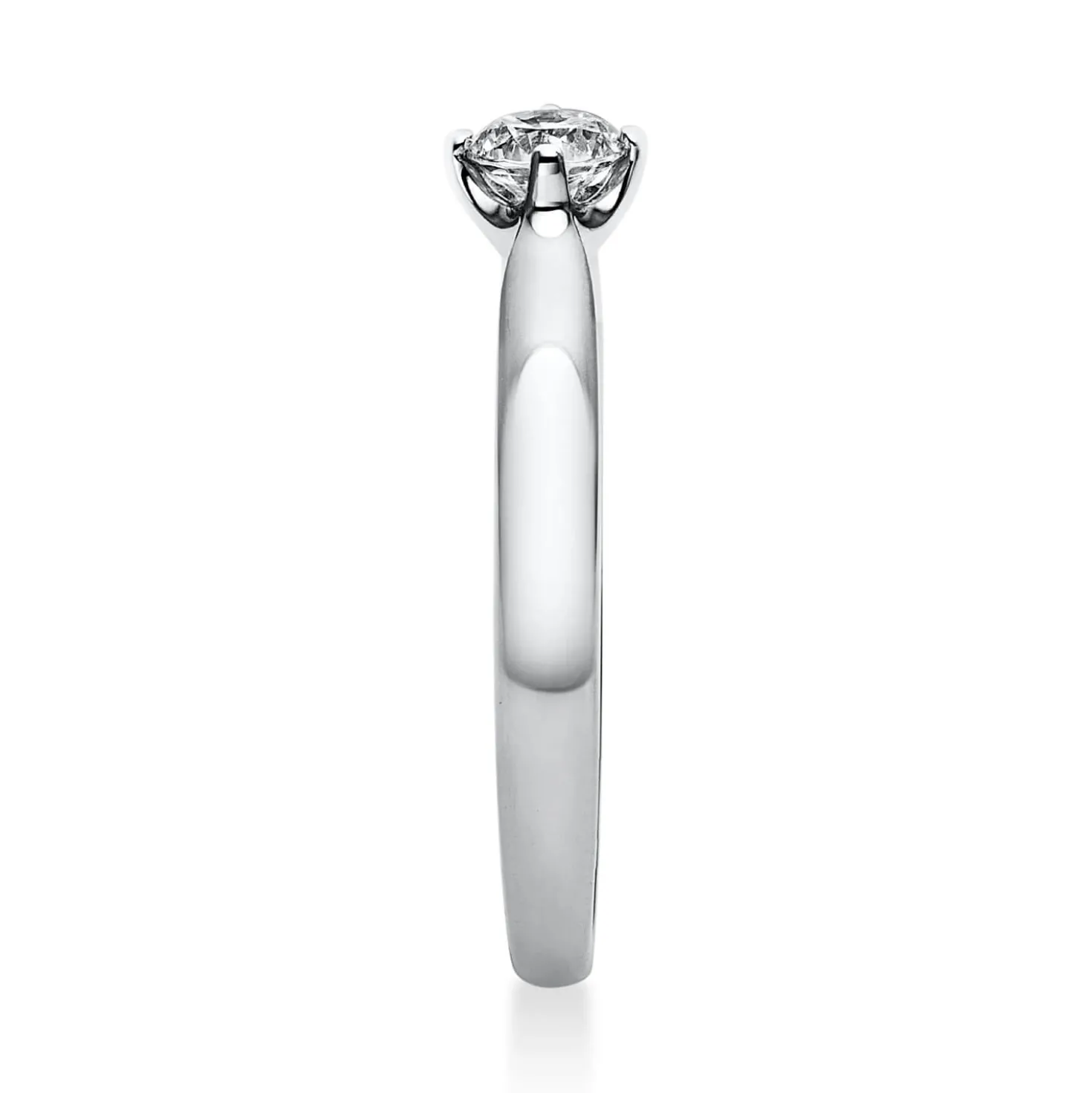 Solitär Ring Damenring 750 Gold Weißgold mit Diamant Brillant 0,25 Ct 4er-Krappe
