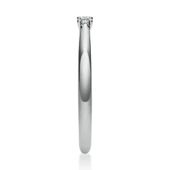 Solitär Ring Damenring 950 Platin Diamant Brillant 0,05 Ct 4er-Krappe B: 1,7mm