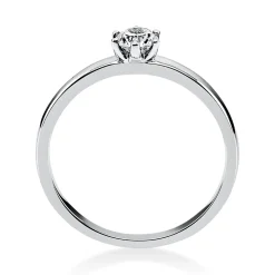 Solitär Ring Damenring 950 Platin Diamant Brillant 0,25 Ct 6er-Krappe B: 1,7mm