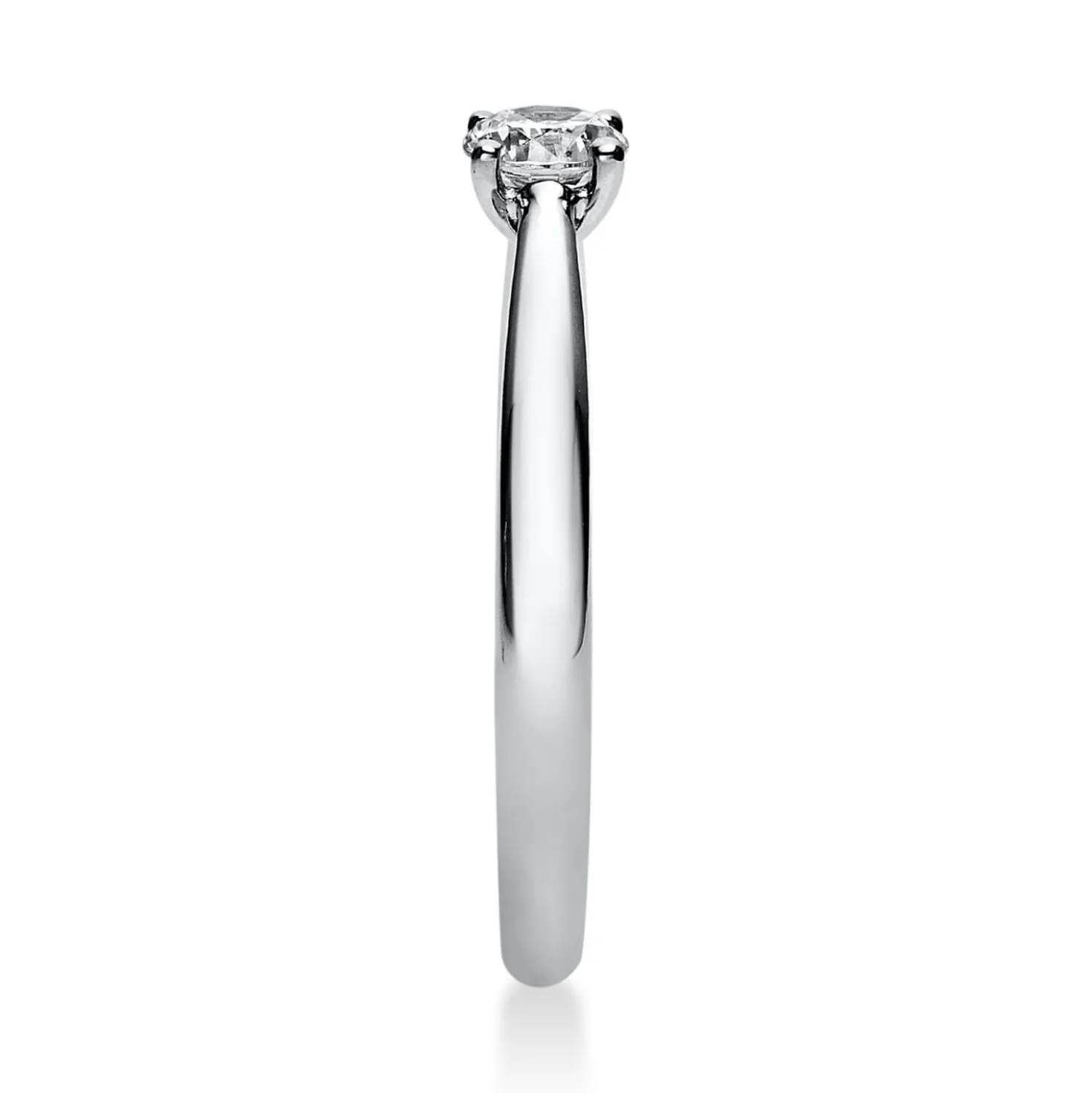 Solitär Ring Damenring 950 Platin Diamant Brillant 0,25 Ct 4er-Krappe B: 1,9mm