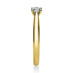 Solitär Ring 750 Gold Gelbgold Diamant Brillant 0,25 Ct 4er-Krappe B: 1,9mm