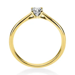 Solitär Ring 750 Gold Gelbgold Diamant Brillant 0,25 Ct 4er-Krappe B: 1,9mm