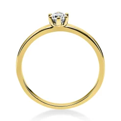 Solitär Ring 585 Gold Gelbgold Diamant Brillant 0,20 Ct. 6er-Krappe B: 1,7mm