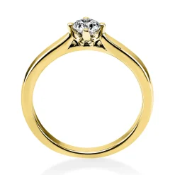 Solitär Ring 585 Gold Gelbgold Diamant Brillant 0,30 Ct. 4er-Krappe B: 2,4mm