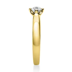 Solitär Ring 585 Gold Gelbgold Diamant Brillant 0,30 Ct. 4er-Krappe B: 2,4mm