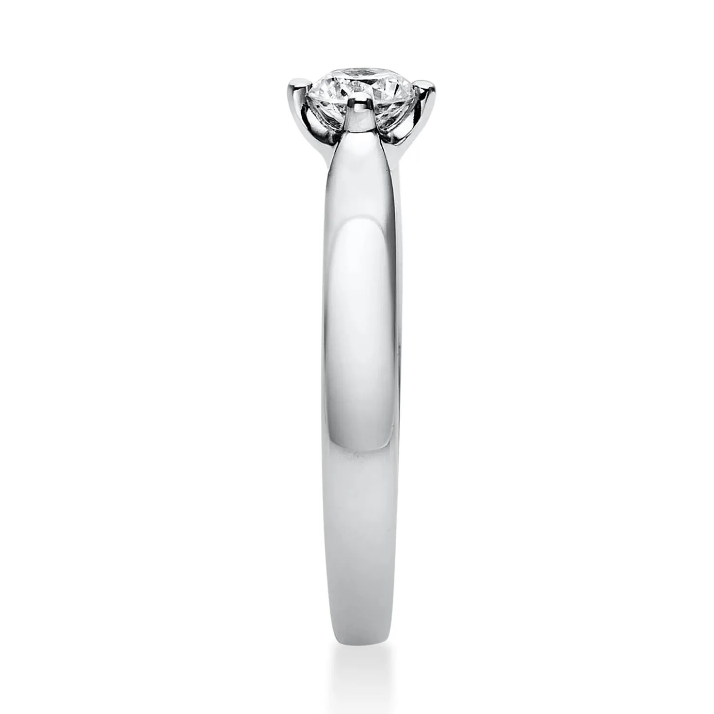Solitär Ring 585 Gold Weißgold Diamant Brillant 0,30 Ct. 4er-Krappe B: 2,4mm