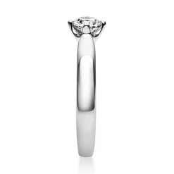 Solitär Ring 585 Gold Weißgold Diamant Brillant 0,50 Ct. 4er-Krappe B: 2,6mm