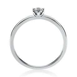 Solitär Ring 950 Platin Brillant 0,15 Ct B: 10,6mm, H: 10,5mm, S: 2,8mm
