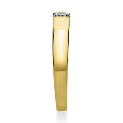 Solitär Ring Spannring aus 585 Gold Gelbgold mit Diamant Brillant 0,20 Ct.