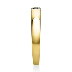 Solitär Ring Spannring aus 585 Gold Gelbgold mit Diamant Brillant 0,15 Ct.