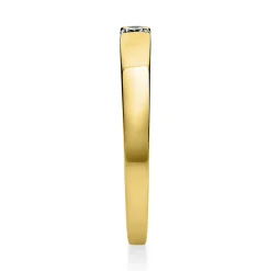 Solitär Ring Spannring aus 585 Gold Gelbgold mit Diamant Brillant 0,10 Ct.
