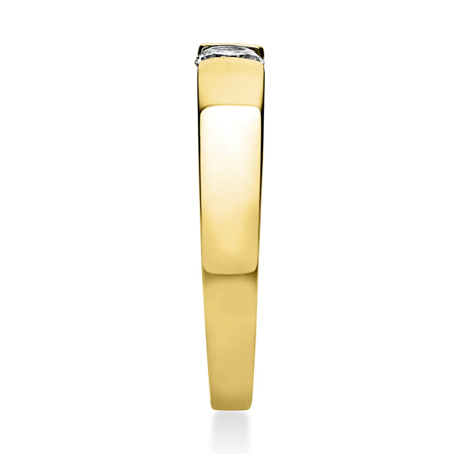 Solitär Ring Spannring aus 585 Gold Gelbgold mit Diamant Brillant 0,25 Ct.
