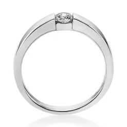 Solitär Ring Spannring aus 750 Gold Weißgold mit Diamant Brillant 0,20 Ct.