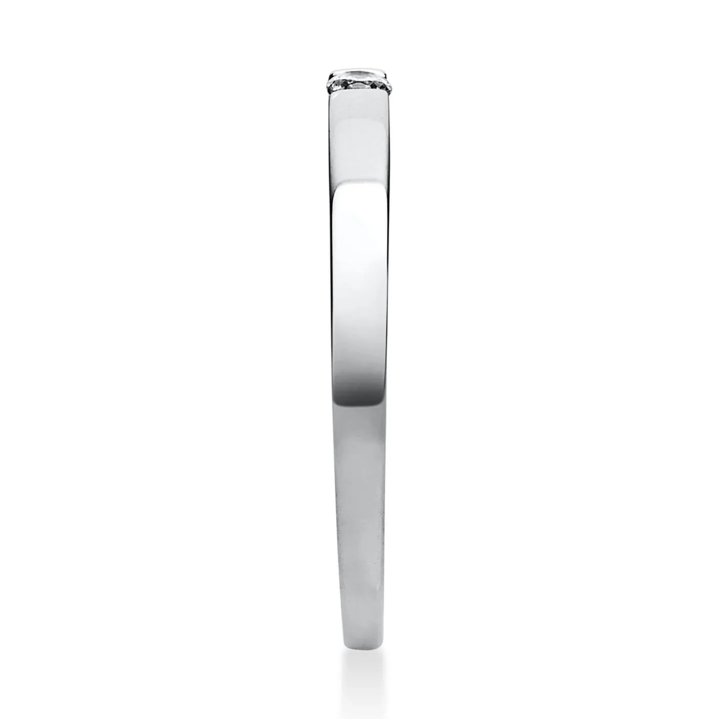 Solitär Ring Spannring aus 750 Gold Weißgold mit Diamant Brillant 0,05 Ct.