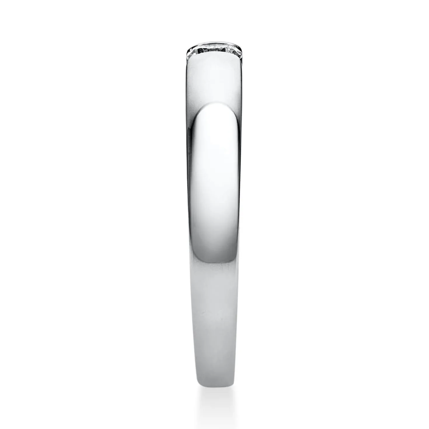Solitär Ring Spannring aus 950 Platin mit Diamant Brillant 0,15 Ct.