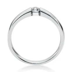 Solitär Ring Spannring aus 950 Platin mit Diamant Brillant 0,15 Ct.