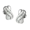 Stecker Ohrstecker in X-Form, mit Zirkonia, aus echtem 925 Silber